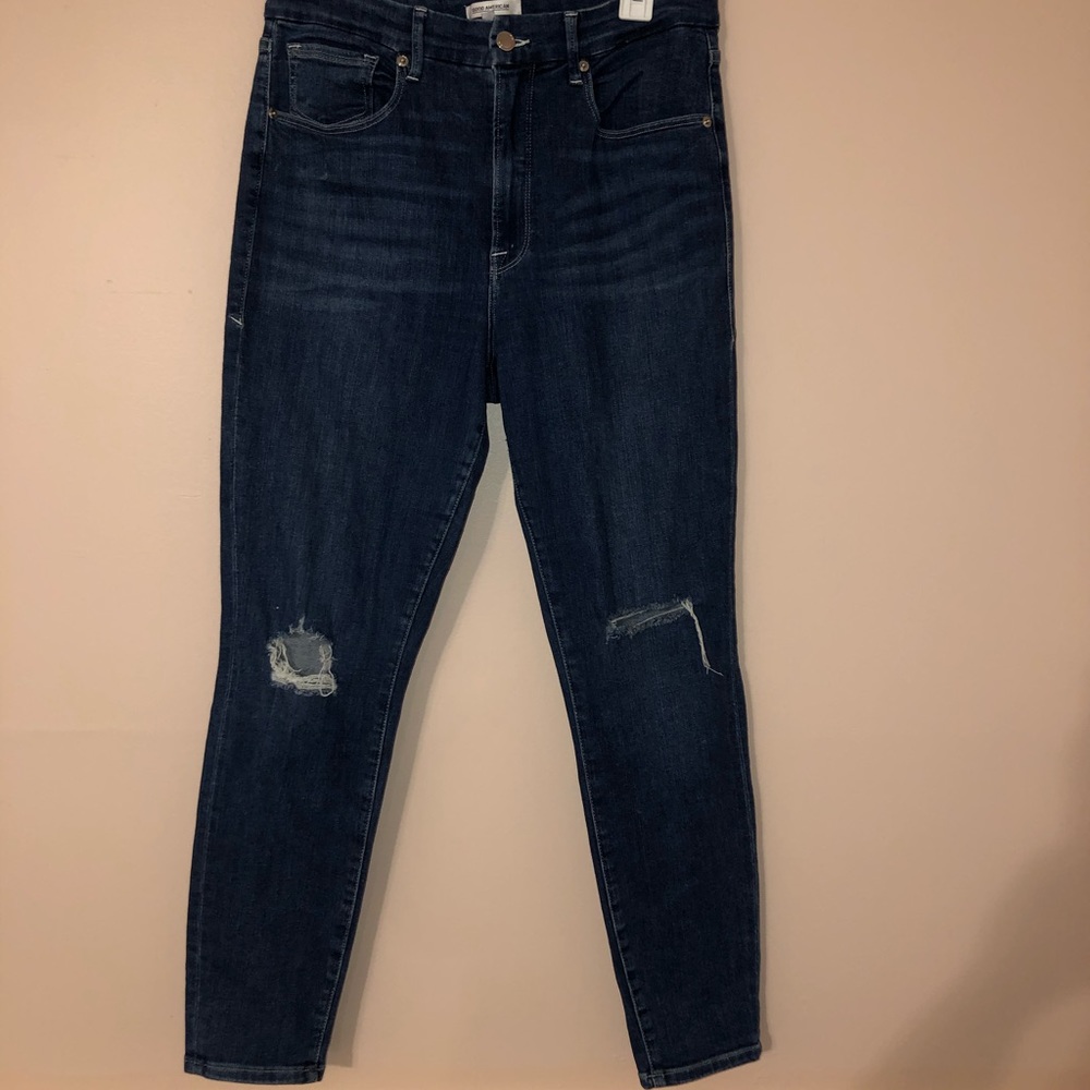 Good American high waisted skinny jeans